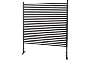 SIPPYSSY Metal Privacy Screen with Stand 4 ft W x 5 ft H,Outdoor Freestanding Privacy Screen and Panels for Outside Garden Backyard(47'' W x 59'' H)