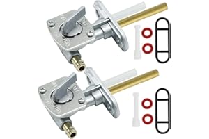 laffoonparts 2Pcs Fuel Petcock Valve Switch Replacement for Kawasaki KLR250 KLF300 KLR250 KLF220 KLX125 EN450 454 LTD EX500 500R EN500 EN450 KZ305 VN750 Fuel Gas Petcock Valve Switch