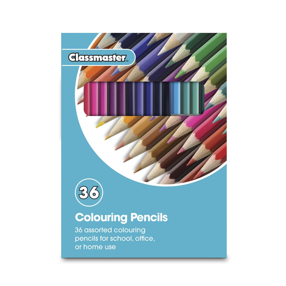 Classmaster Colouring Pencils For Adults & Kids, Assorted Coloured Pencils, Long-Lasting Colouring Pencils For Children, Softer Leads For Perfect Colour Laydown, Pre-Sharpened - 36PK