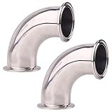 DERNORD 2 Pack 2" Tube OD Elbow 90 Degree Sanitary