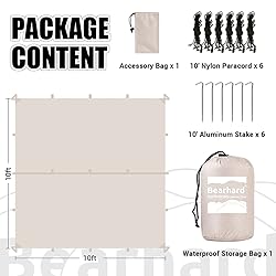 Bearhard Waterproof Camping Tarp, Lightweight