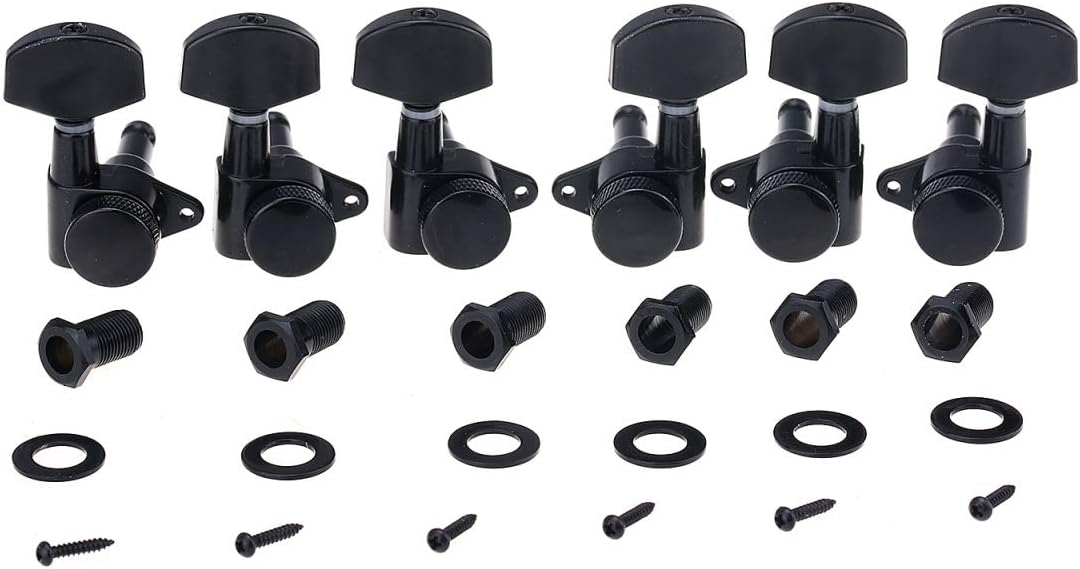 Musiclily Pro 3R3L Guitar Locking Tuners Tuning Pegs Keys Machine Heads Set for Epiphone Les Paul Style Black