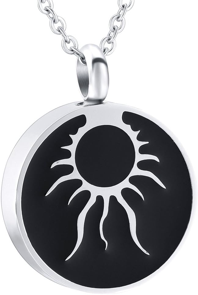 love of life HLN8443 Dancing Sun Urn Ashes-Ash Holder Necklace-Memorial Ash Keepsake Locket-Ash Jewelry