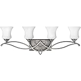 Hinkley Brooke Transitional Four Light Bathroom Vanity Fixture, Antique Nickel