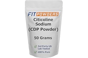 FitPowders Citicoline Powder, CDP Choline Powder 100% Pure with Scoop, Non-GMO, Cognitive Supplement for Memory and Learning (50 Grams)