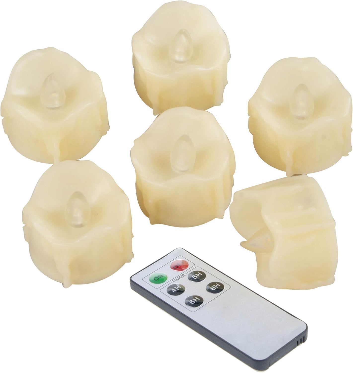 iZAN 6Pack Flameless Battery Operated LED Tealight Candles