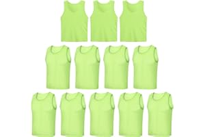 LTHYTY 12 Pack Scrimmage Vest/Team Training Jerseys/Sports Pinnies/Practice Jerseys/Soccer Bibs with Carry Bag
