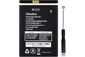 oliadeo Replacement BTE-1400 Battery, High Capacity Battery for Verizon Orbic Journey V RC2200L 4G LTE Flip BTE-1400