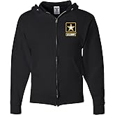 Buy Cool Shirts Mens US Army Pocket Print Full Zip Hoodie