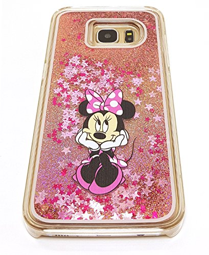 Samsung Galaxy S7 Edge Cute Minnie 3D Liquid Glitter Case, Cartoon Liquid Quicksand Floating Bling Glitter Sparkle Creative Design Hard Plastic Case Cover For Galaxy S7 Edge (Quicksand Glitter Minnie)