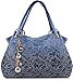 Tinksky Classic Fashion Tote Handbag Leather Shoulder Bag Perfect Large Tote Ls1193 (blue)