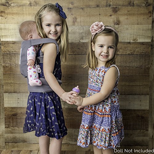 Baby doll carrier for kids, toddlers, girls- baby doll carrier back pack- front snuggle carrier-soft baby doll carrier- baby doll travel carrier -Free “magic” baby bottle.