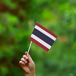 20 Pack Thailand Flags, 8.2 * 5.5 Inch Small