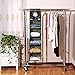 SONGMICS 6-Shelf Hanging Closet Organizer Sturdy Collapsible Storage Shelves for Clothes and Shoes Brown URCH08K