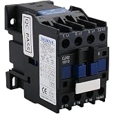 Baomain 3-Pole AC Contactor CJX2-1810 &ndash; 24VAC Coil, 3NO+1NO Auxiliary, 660V 3-Phase, DIN Rail Mount,for Motor Starters, Pumps, and Industrial Control Panels
