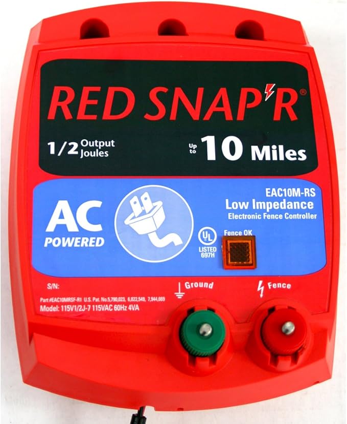 Red Snap'r EAC10MRS 10Mile AC Low Impedance Fence