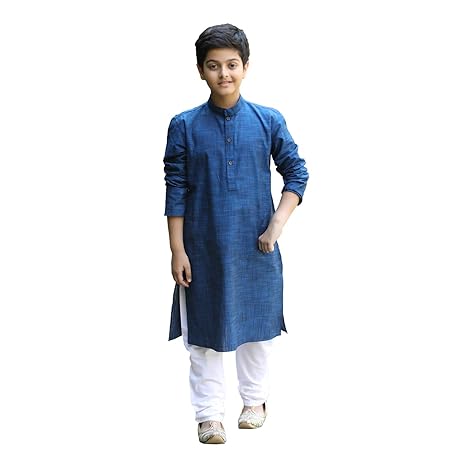 Elegant Self Design Kurta and Churidar Set For Boys
