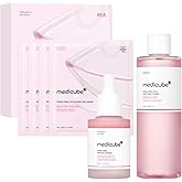 medicube PDRN Pink Trio Set: Salmon DNA PDRN Pink Peptide Serum and CICA Soothing Toner and PDRN collagen jelly gel mask (4ea)