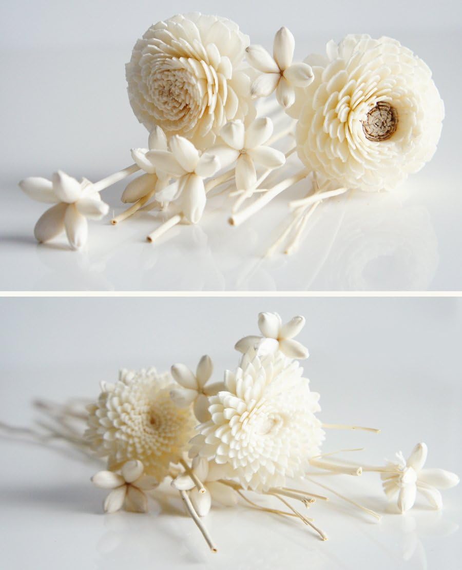 Proudnature 2 Sets of Popular Sola Wood Flower Arrangement with Reed Diffuser for Home Fragrance Aroma Oil.