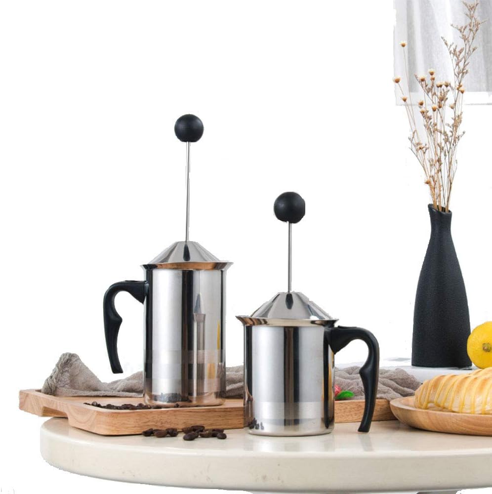 Milk Frother,Manual Milk Frother Cup Stainless Steel Milk Foam Maker for Coffee,Cappuccino,Latte,Milk Frother Cup,600ml
