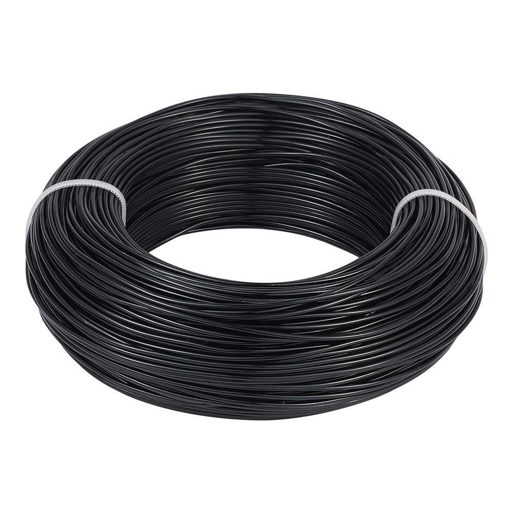 Beadthoven 15 Gauge (1.5mm) Aluminum Craft Wire 328 FT Bendable Flexible Metal Beading Wire for Jewelry Making Wrapping Floral Sculpting(Black)