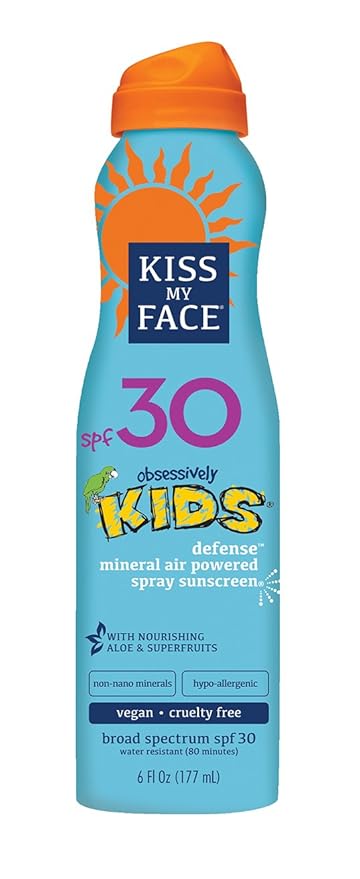 kiss my face mineral sun spray sunscreen lotion spf 30 sunblock
