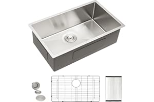 30 Kitchen Sink Undermount - Fulorni 30"x18" Undermount Kitchen Sink 16 Gauge Stainless Steel Deep Single Bowl Under Counter Kitchen Sink Basin