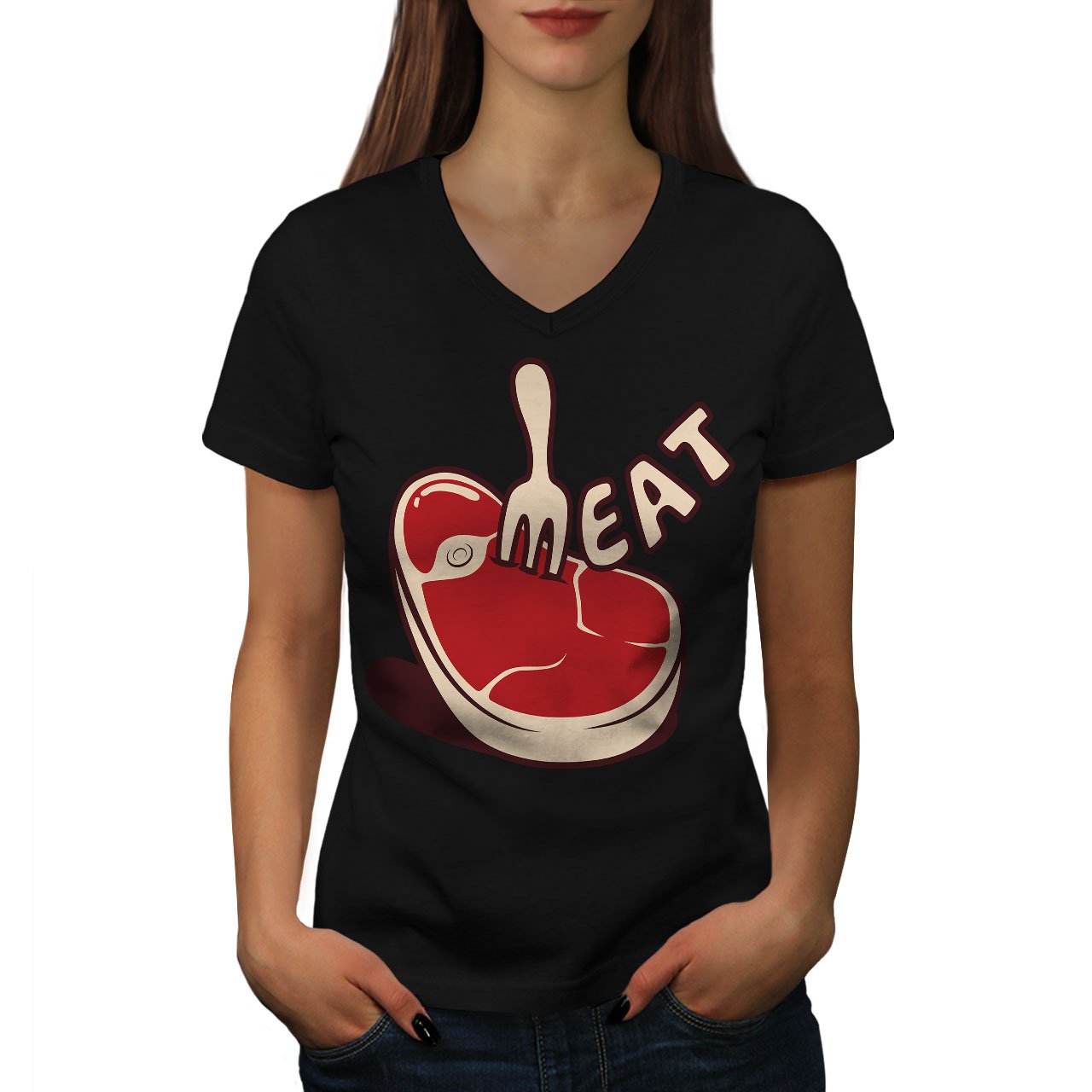 Meat Steak T Shirt Meal Casual Design Tee 7848 Seknovelty