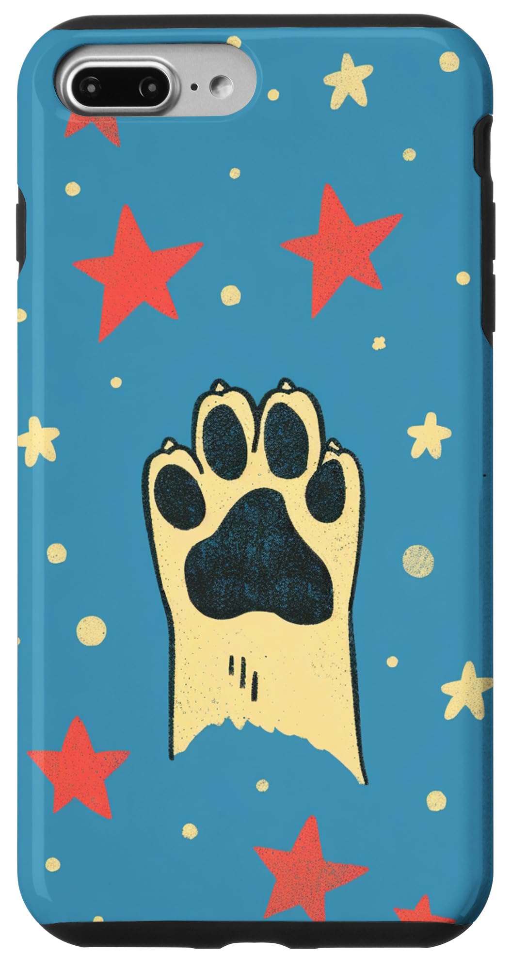 iPhone 7 Plus/8 Plus USA American Flag with Paw Vintage Case