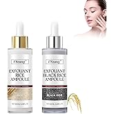 FYeang® Black and White Rice Peel, Peel Shot,Facial Care Essence, Essential Oil Extraction, Cleanse Skin Dead Skin Cells, Bla