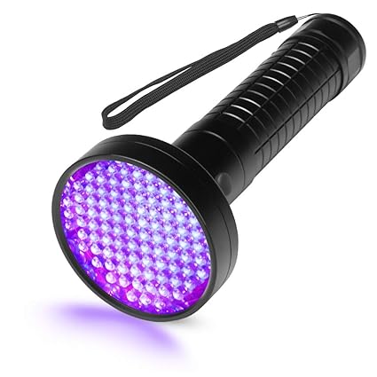 Escolite UV Flashlight Black Light, 100 LED 395 nM Ultraviolet Blacklight Flashlights Detector for Dog Urine, Pet Stains and Bed Bug