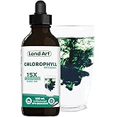 Liquid Chlorophyll Drops Unflavoured 15X Concentrated 100ml – Cold Extracted from Non-GMO Alfalfa - Detox - Alkaline - Natura