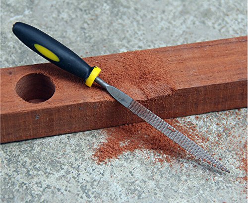 Fatmingo 5x180mm Mini Assorted Wood Rasp File Set Metal Needle Rasps Files with Rubber Handle 6 Shapes Bastard files for Wood and Soft Stuffs Carving - Thumbnail 5