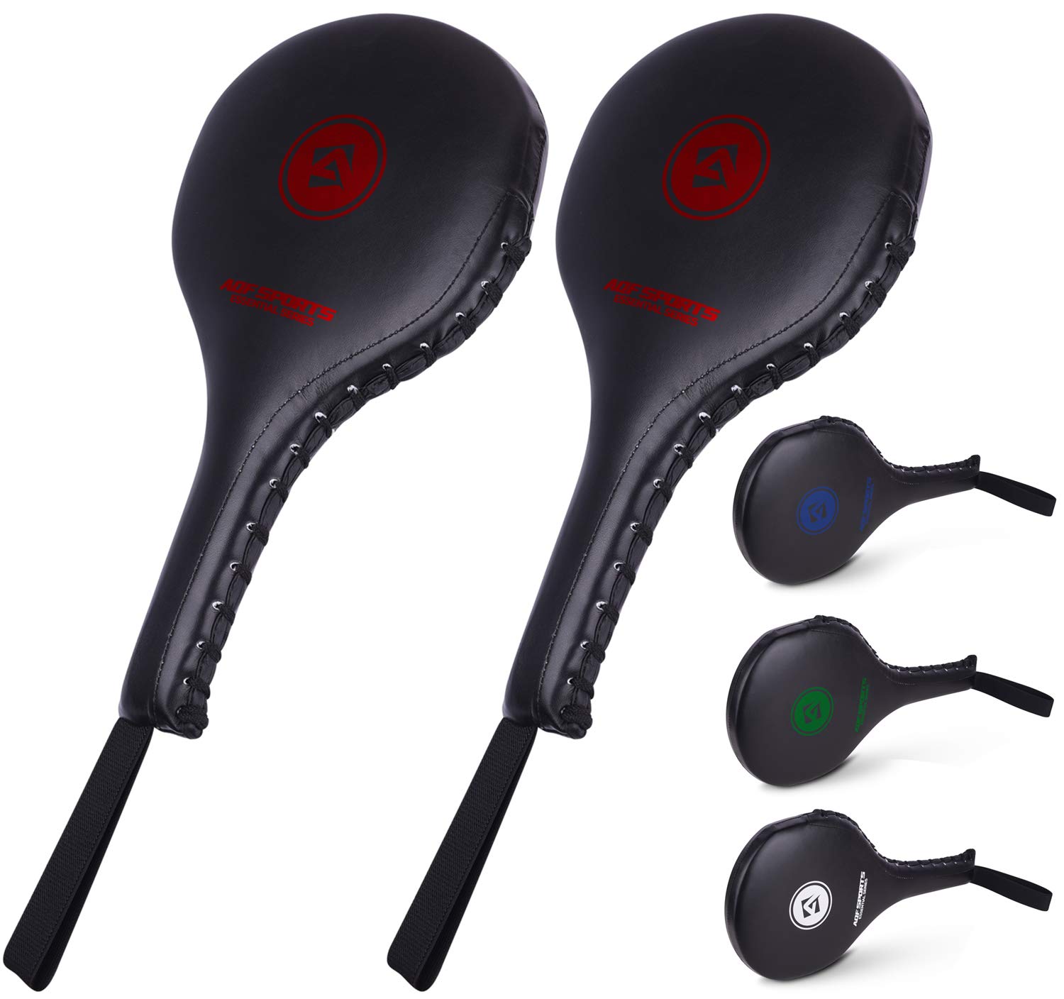 AQF Focus Paddles Taekwondo Kick Pads Racket Pair for Karate Boxing Martial Arts Training Equipment Target Kickboxing Pads 2 Piece (Red) — image 1