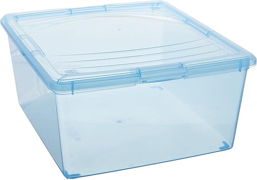 Iris - Caja de Almacenamiento Modular, plástico, Trans Blue, 21 Quart: Amazon.es: Hogar