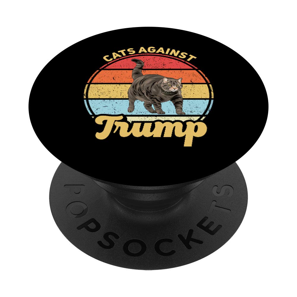 Cats Against Trump Funny Chonky Cat Gift Cats Against Trump PopSockets Grip and Stand for Phones and Tablets