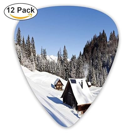Amazon Com Log Cabins In The Mountains Sunny Winter Day Rural