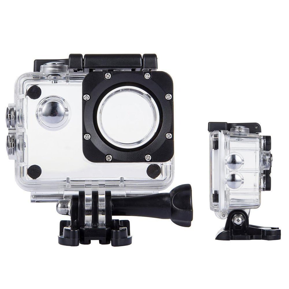 Professional Action Camera Waterproof Case Protective Housing Compatible with AKASO EK7000/Apexcam M80AIR/WOLFANG GA100/SJCAM SJ4000/Dragon Touch Waterproof Action Cam