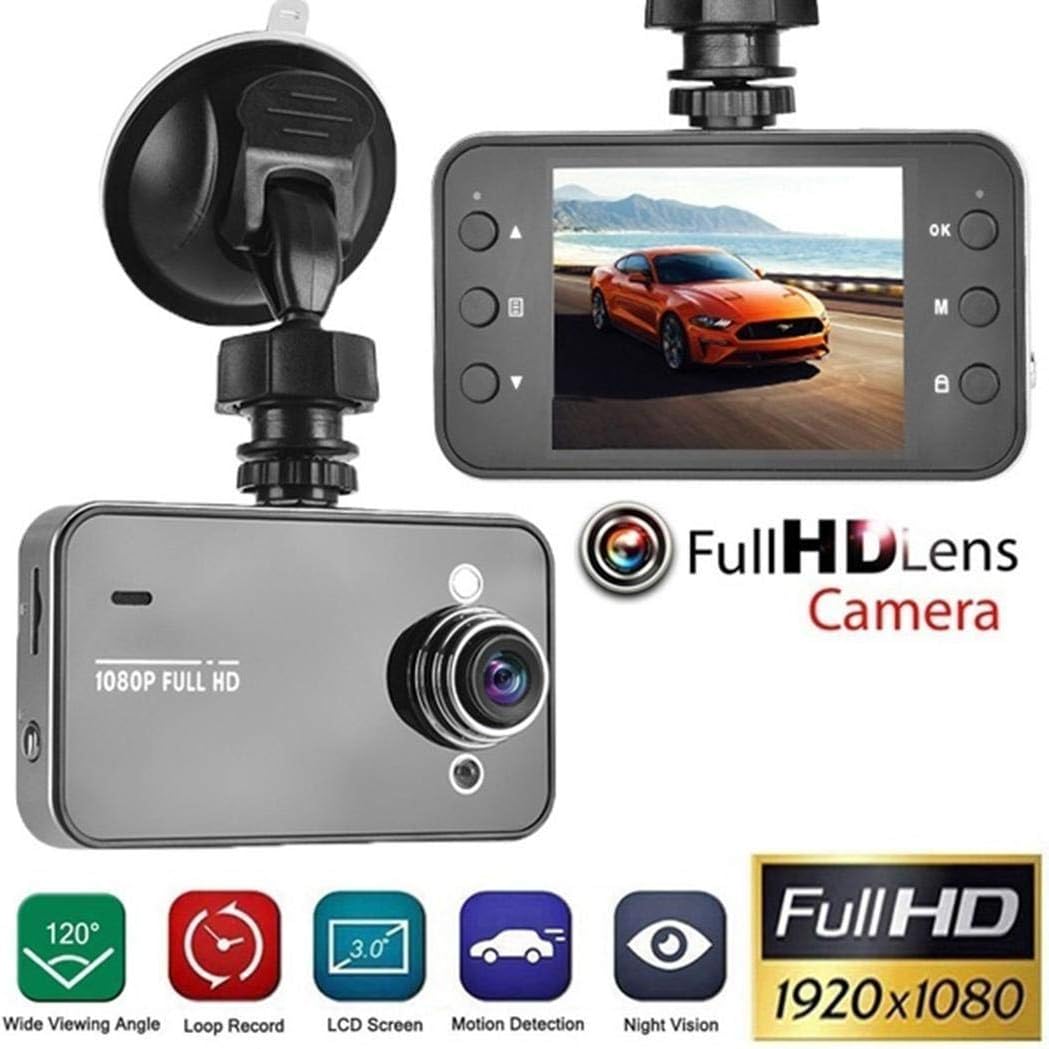 vobome 720P/1080P Full HD Screen Car DVR Camera Multi-Function HD Driving Recorder Super Wide-Angle Night Vision Camera Automobile Recorder (Type1)