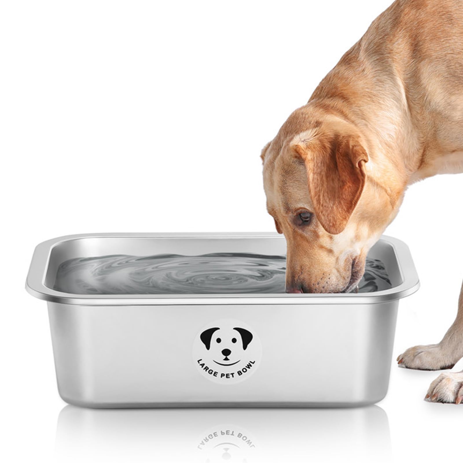 Stainless Steel Dog Bowls Large Dogs 0.85 Gallons Food and