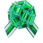 12 Pcs 6 Inch Green Pull Bows, Christmas Bows,Christmas Bows for Gift Wrapping,Perfect for Gift Wrapping, Weddings, Party Decorations, Crafts Easy-to-Use Pull Bows for Gifts and Events