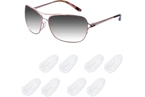 Acefrog 4 Pairs Upgraded Air Chamber Nose Pads for Oakley Feedback OO4079, Holbrook Metal OO4123, Gauge 6, Gauge 8, Elmont M L Eyeglass Sunglass, Slip-on Nose Piece Replacement, Anti-Slip, Clear