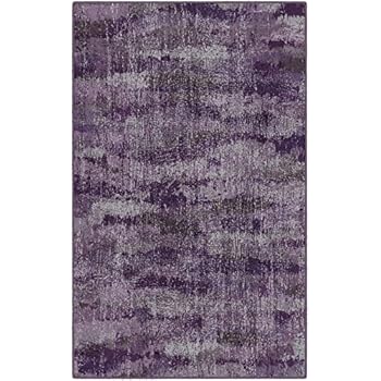 Brumlow Mills Rustic Plum Purple Vintage Abstract Area Rug, 3'4