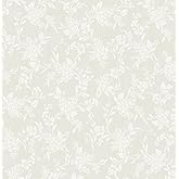 NextWall Tonal Floral Peel and Stick Wallpaper (Neutral)