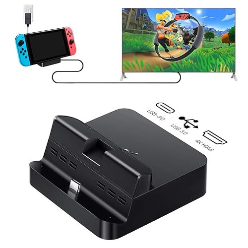 GuliKit Switch Docking Station, Portable TV Dock for Nintendo