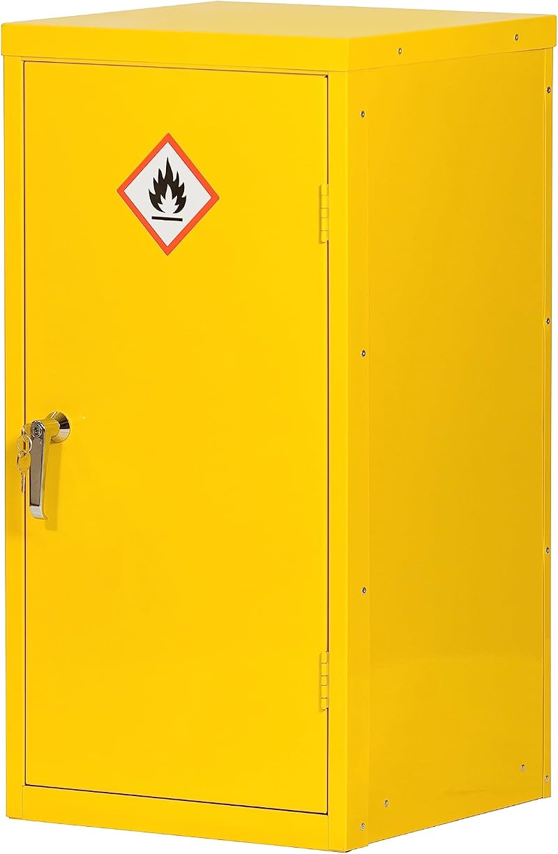 The Workplace Depot Hazardous Cabinet 910mm H Yellow COSHH Storage Unit