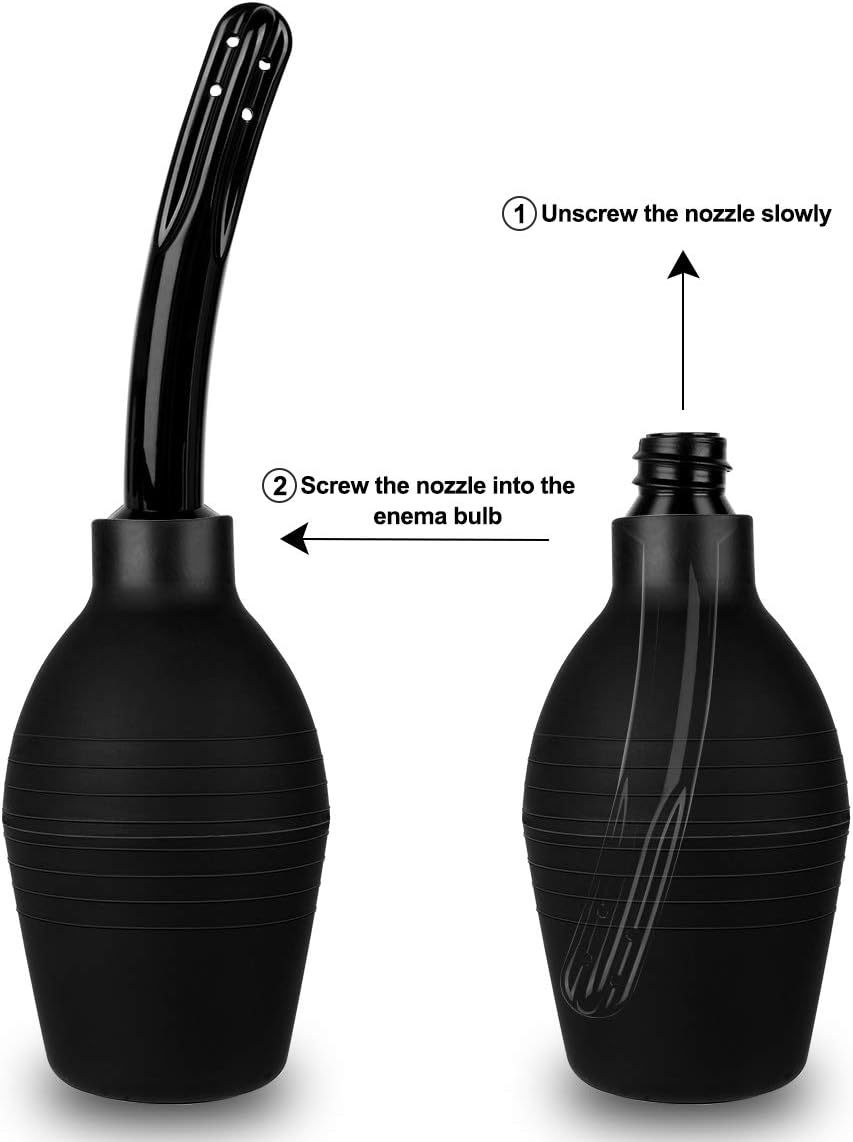 RANEU Enema Bulb Kit with Lube, Anal Douche Superior Materials Douche for Men Women Made of Comfortable Silicone: Health & Personal Care