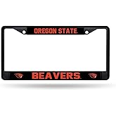 Rico Industries NCAA Standard Black Chrome Frame with Decal Inserts 12" x 6" Car/Truck Auto Accessory