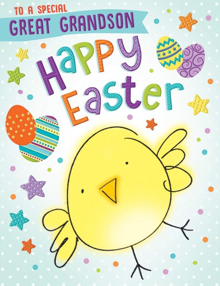 Traditional Easter Card Great Grandson - 8 x 6 inches - Piccadilly Greetings, Multicolour
