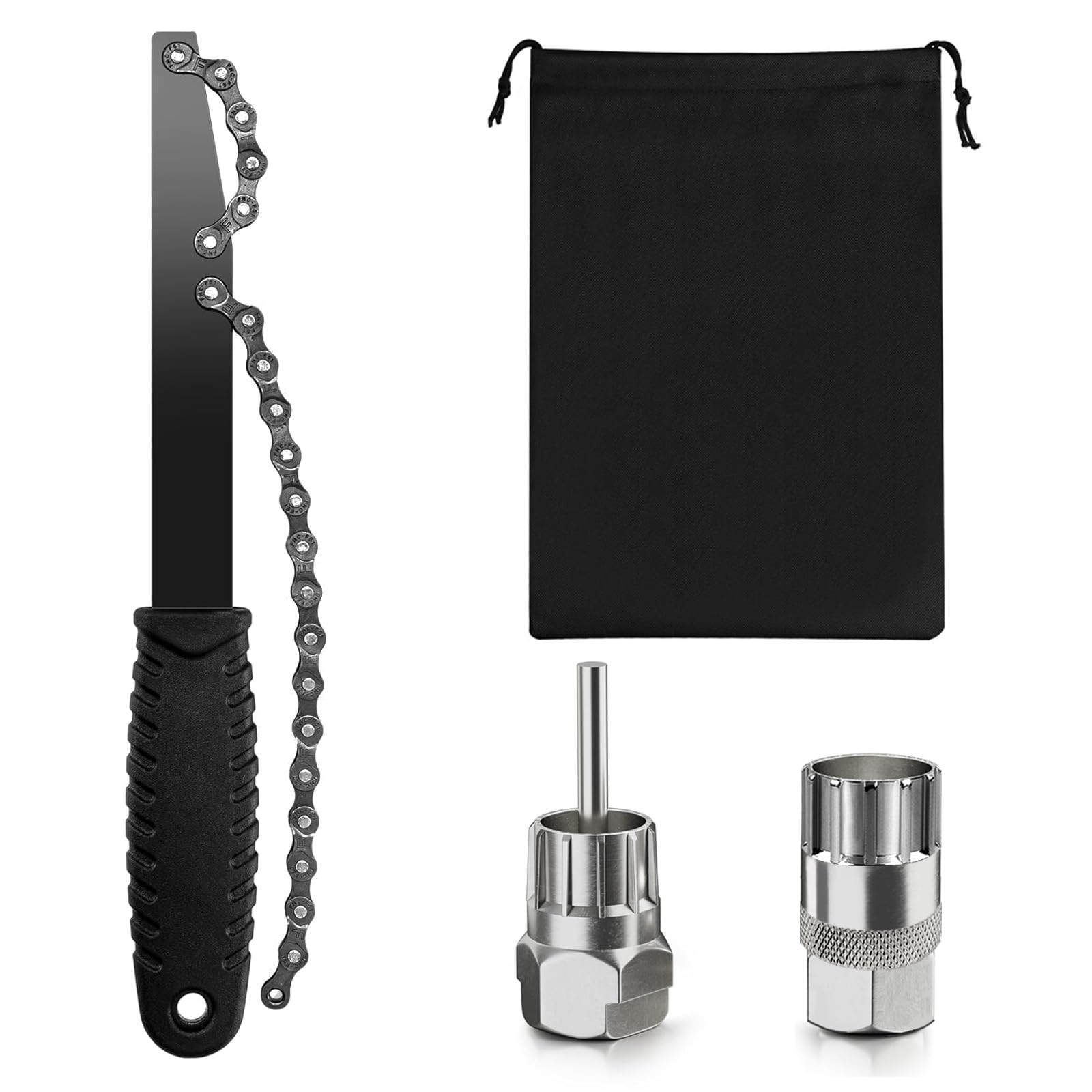 FINEASY Chain Whip, Bike Tool Kit with Cassette Extractor Sprocket Puller, Bike Chain Tool for Efficient Bicycle Maintenance, Crank Removal Tool Suitable for 6 7 8 9 10 11 Speed Cassette Freewhee